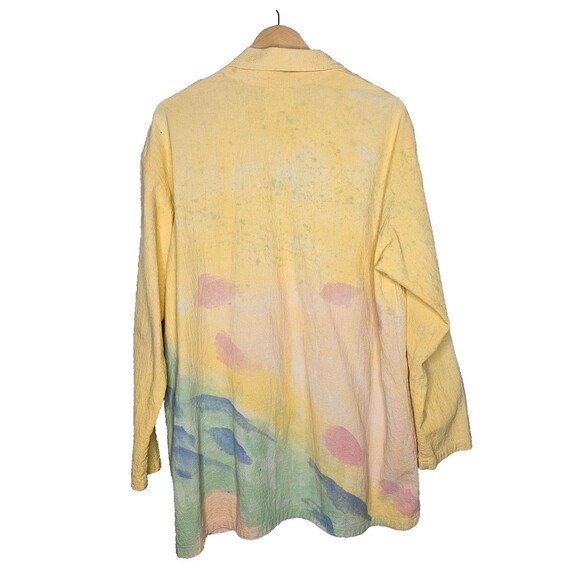 SLOOP JONES Hand Dyed Jacket Pockets 2 Button Large Pastel OOK Virgin Islands - Picture 7 of 8